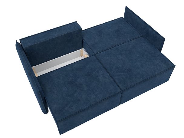 Диван прямой Либерти Велюр синий - Вид 9