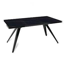 Стол раскладной Asti (160+40+40), керамика матовая Black Gold - Фото предпросмотра