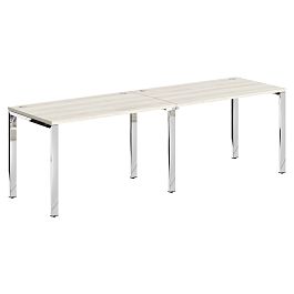Стол 2-х местный XGWST 2470.1 Сосна Эдмонт/Нержавейка полированная 2400х700х750 XTEN GLOSS - Фото предпросмотра