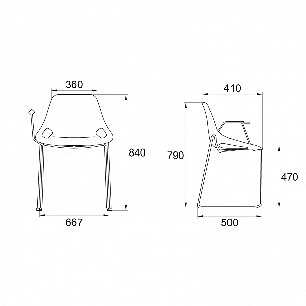 Стул Q5 c мягким сиденьем ( пруток с пюпитром ), черный - Вид 7