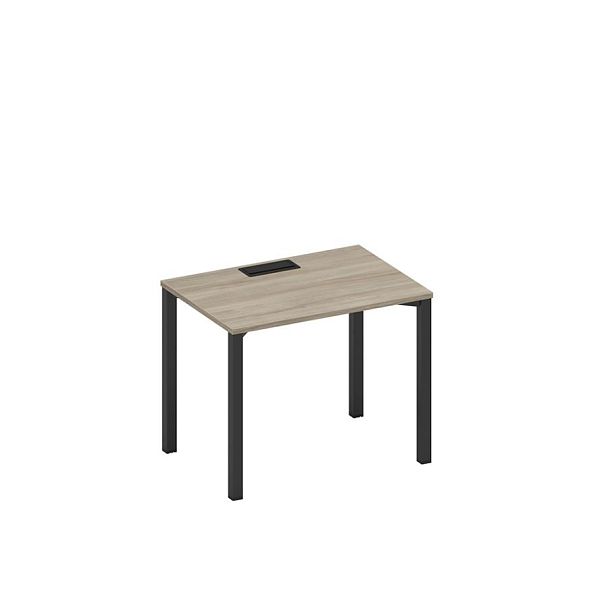 Стол письменный на металлокаркасе, столешница с заглушкой Space+ А1 ЧР 012 ВЛ вяз либерти/ черный гладкий - Вид 1