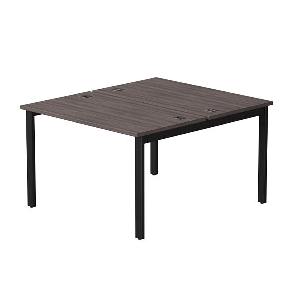 Бенч-система на 2 места Everprof EVO на металлокаркасе 1180х670(1370)x755 Дуб Пасадена/Черный - Вид 1