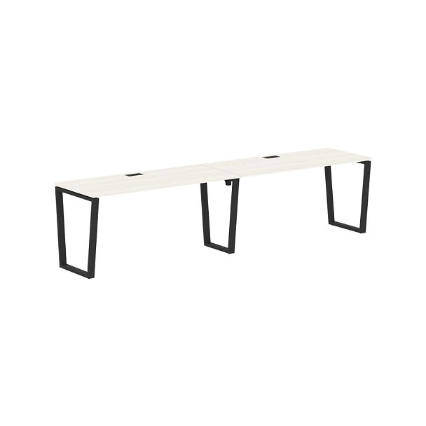 Стол 2-х местный EVWST 3167 Ясень Траун/Черный 3126х670х750 EDIS - Вид 1