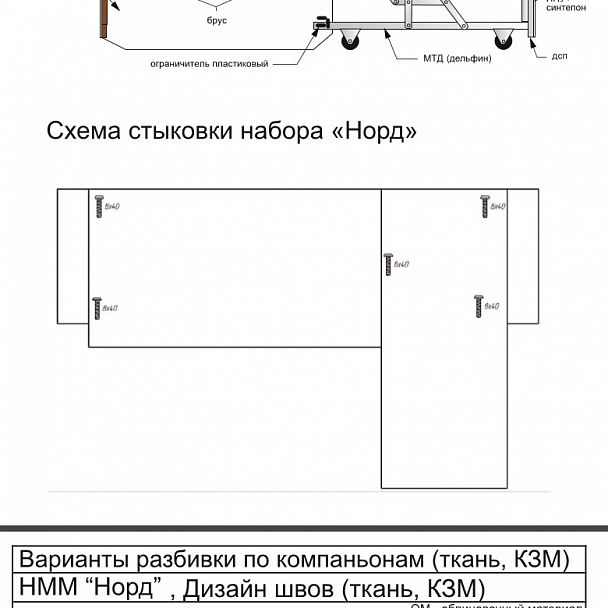 Угловой диван "Норд" - Вид 11