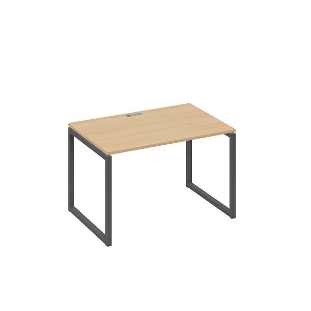 Стол письменный на металлокаркасе QUATTRO A4 А4 Б4 023 БП натуральный дуб / металлокаркас антрацит - Вид 1