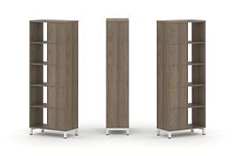 Стайл Проджект Набор стеллажа 2-х сторон., 5 яр. SN.NSD-521 Вяз Благородный/Металл Белый 754*400*198 - Фото предпросмотра