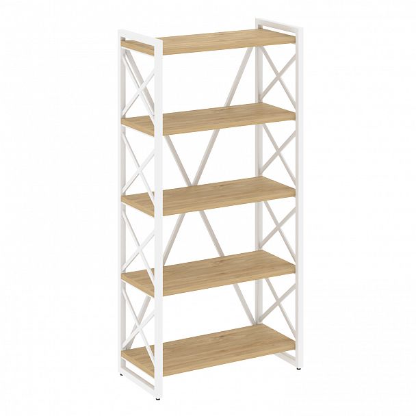 Стеллаж на опорах "Loft" VR.L-MST.O-5.8 тиквуд светлый/белый - Вид 1