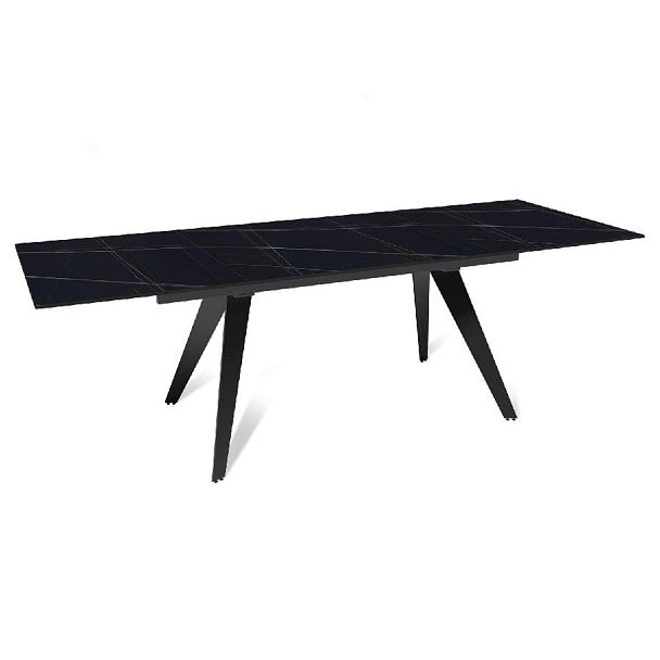 Стол раскладной Rhein (160+40+40), керамика матовая Black gold - Вид 5