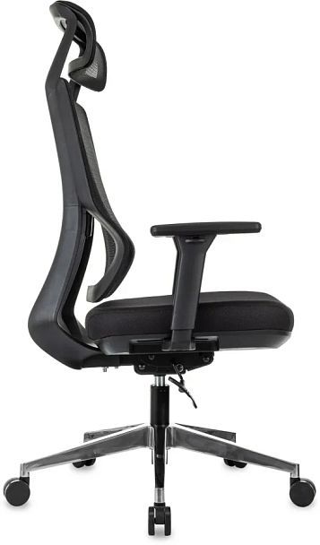 Кресло эргономичное Бюрократ MC-412N-H черный сетка/ткань с подголов. крестов. металл хром - Вид 2