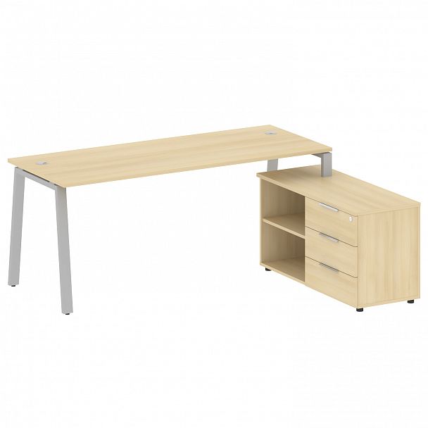 Рабочая станция "Metal System" БА.РС-СТС-2.5 акация/серый - Вид 1