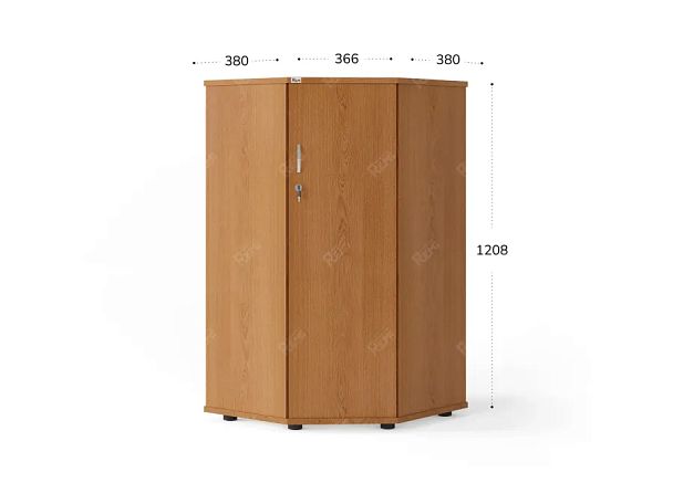 UNITY PШ-80 ВИШНЯ Угловой шкаф закрытый 620х620х1208 - Вид 1