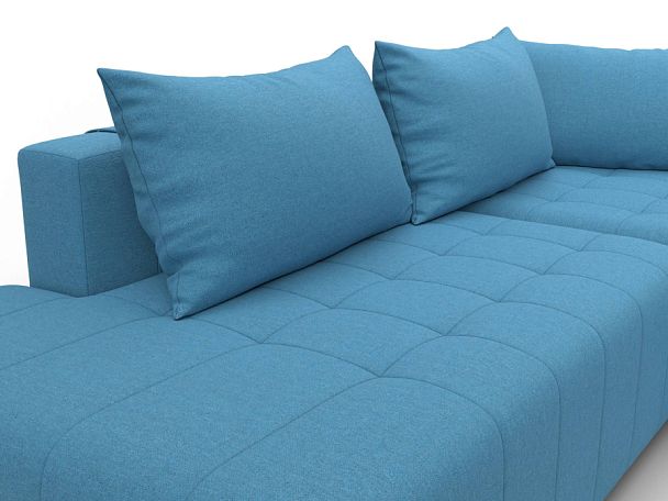 Диван угловой Лига-103 НПБ угол правый Рогожка голубой - Вид 4