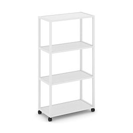 Shelf Mobile Стеллаж 4 уровня 1 секция VR.LT-STK-401.08 Белый Бриллиант/Металл Белый 800*400*1523 - Фото предпросмотра