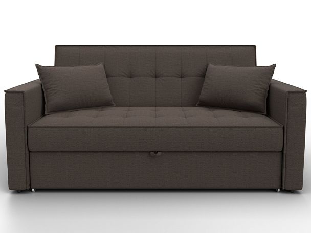 Диван прямой Лига-104 (140) Рогожка коричневый - Вид 2