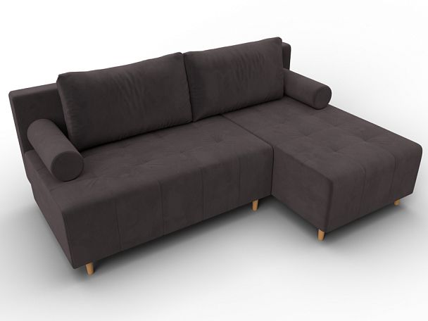 Диван угловой Лига-102 угол универсальный Велюр коричневый - Вид 6