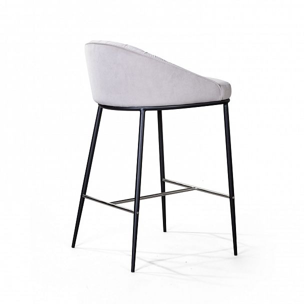 Стул полубарный Barkley, микровелюр серый - Вид 5