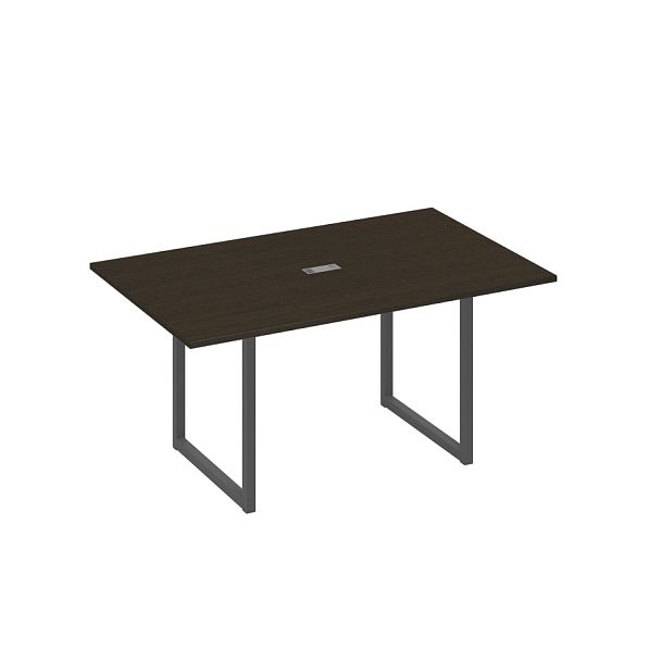 Стол 160 каркас QUATTRO для переговоров A4 А4 Б4 121 БП венге / металлокаркас антрацит - Вид 1
