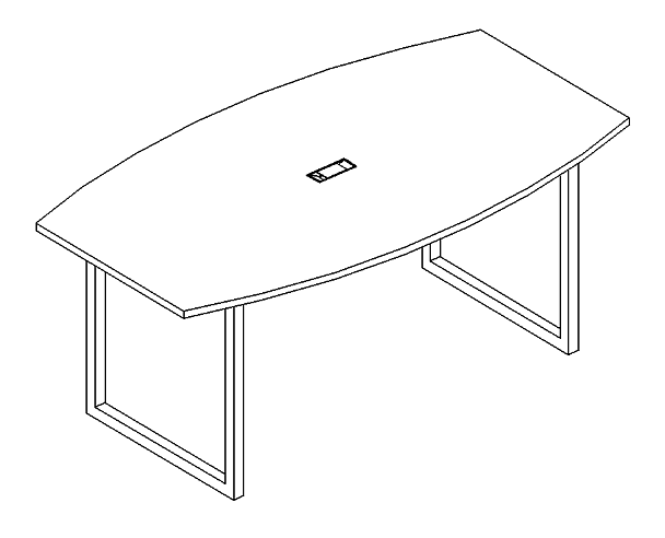 Стол переговорный 200 с металлокаркасом QUATTRO A4 А4 Б4 113 БП белый премиум / металлокаркас серый - Вид 3