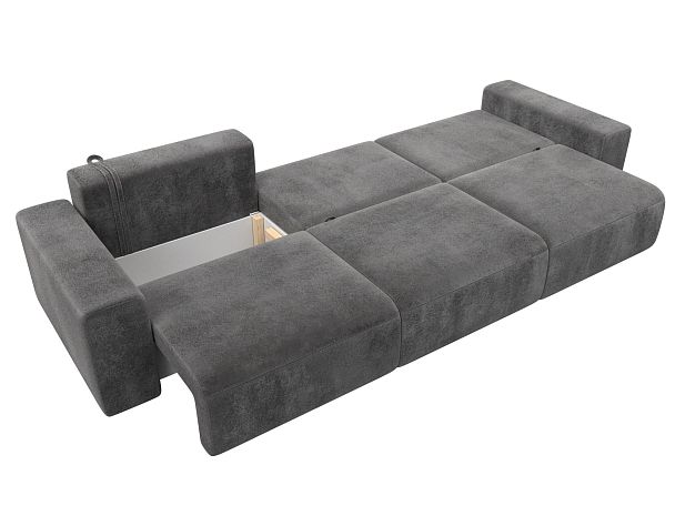 Диван прямой Лига-036 НПБ Классик Лонг Велюр серый - Вид 9