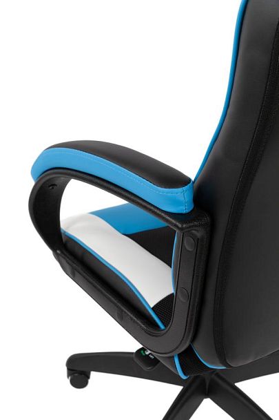 Кресло Chairman game 17 Россия экокожа черный/голубой/белый - Вид 11