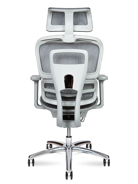 Кресло офисное / Kron grey / серый пластик / серая сетка - Вид 5