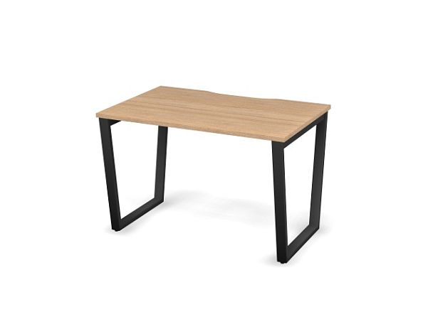 MATRIX 121S100-V Стол прямой, пров-ик вырезной (V-опоры) 1180х780х775 Швейцарский вяз/Темно-серый - Вид 1