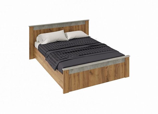 Кровать "Франк" КР-14 крафт/метрополитан грей (замена на крафт/бетон) - Вид 1