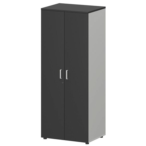 Шкаф для одежды СМШ-58-6ШД Тип2 Белый/Графит 792x594x1990 Смарт - Вид 1