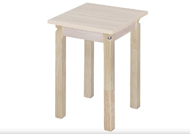 Табурет ПН ЛДСП Бесцветный (Лак),Ясень шимо светлый - Вид 1