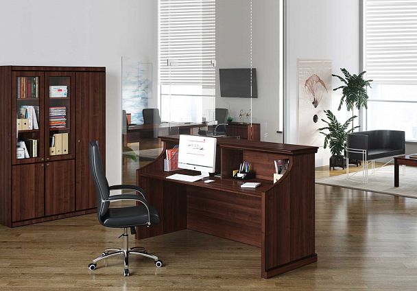 Стойка ресепшн Bern 200x80x115 тёмный орех - Вид 3