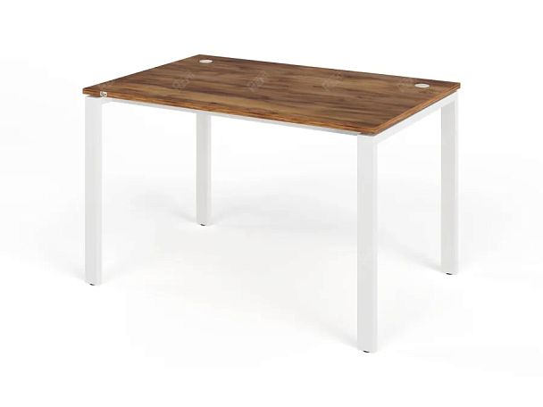 TANDEM RTD062-MK-120-SH Стол прямой на металлокаркасе ун-й 1200х800х750 Таксония шоколадная/Белый - Вид 1