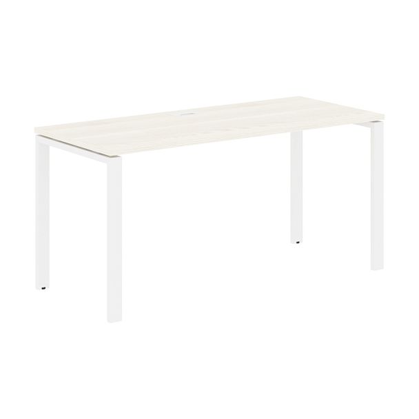 Стол прямой EUST 1567 Ясень Траун/Белый 1560х670х750 EDIS - Вид 1