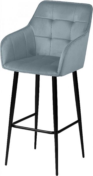 Комплект барных поворотных кресел Мони К, Confetti dusty blue/черный, 2 шт. - Вид 2