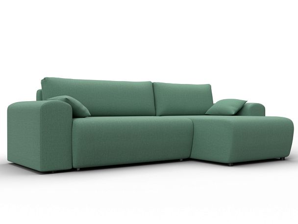 Диван угловой Лига-099 угол универсальный Рогожка зеленый - Вид 1