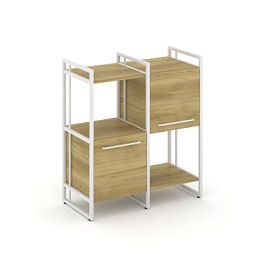 Rift Шкаф комбинированый RF.NS-005 Дуб Винченцо/Металл Белый 820*396*924 - Фото предпросмотра