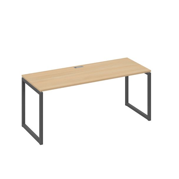 Стол письменный на металлокаркасе QUATTRO A4 А4 Б4 016 БП натуральный дуб / металлокаркас антрацит - Вид 1