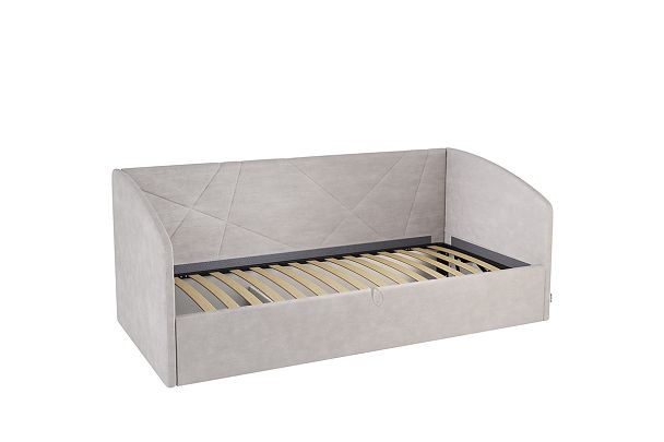 Кровать с подъемным механизмом Квест (Софа) 90х200 см KM.S-17.2173 галька (велюр) - Вид 3