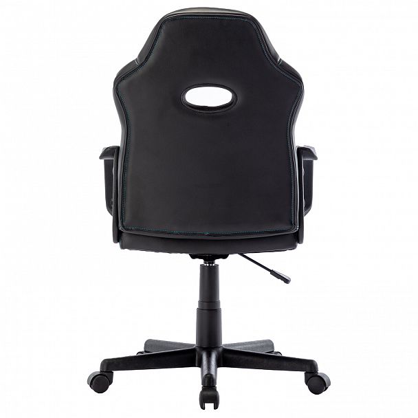 Кресло компьютерное "BRABIX Stripe GM-202", экокожа, черное/голубое, 532509 - Вид 5