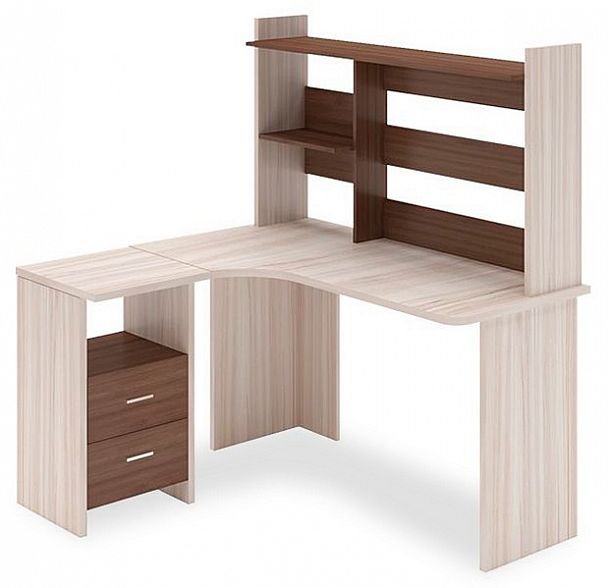 Стол компьютерный Домино Lite СКЛ-Угл130+НКЛ-130 - Вид 1