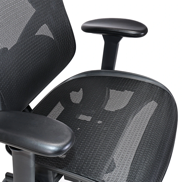 Кресло BRABIX PREMIUM "Axion ER-701", синхромеханизм, регулируемые подголовник и спинка, сетка, черное, 532965 - Вид 10