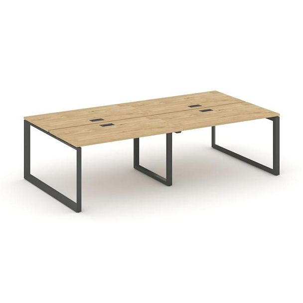 Style Project Next Рабочая станция двухсторонняя SN-59O.DRS-041 Тиквуд Светлый/Металл Антрацит/Черный Заглушка 1960*1432*750 - Вид 1