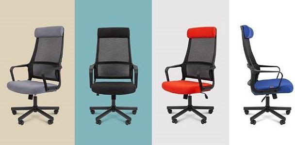 Кресло CHAIRMAN 590, ткань/сетка, черный/красный - Вид 9