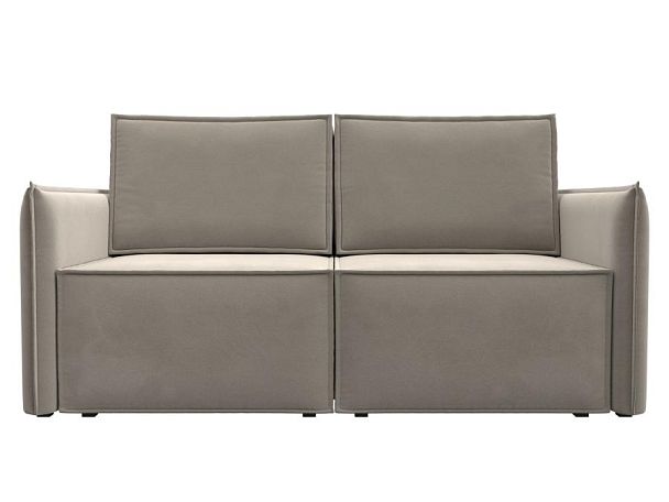 Диван прямой Либерти мини Микровельвет бежевый - Вид 2