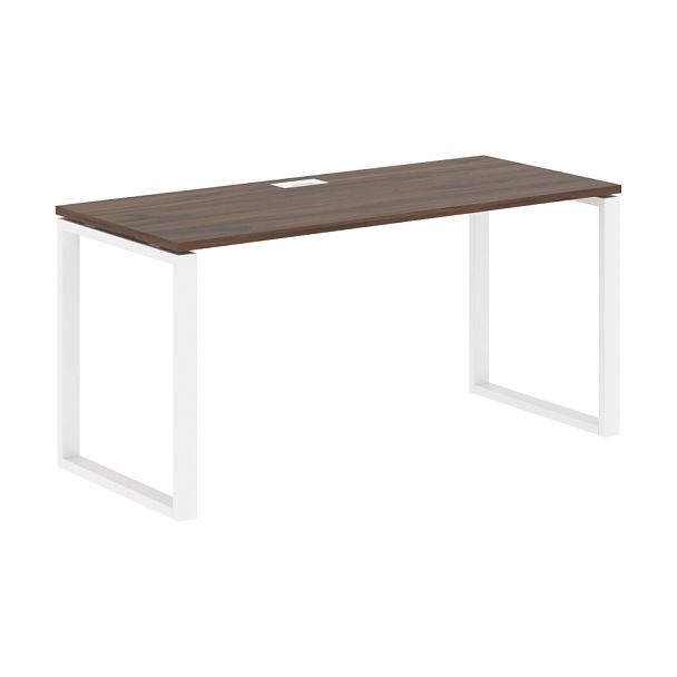 Стол прямой EQST 1567 Дуб Денвер тёмный/Белый 1560х670х750 EDIS - Вид 1