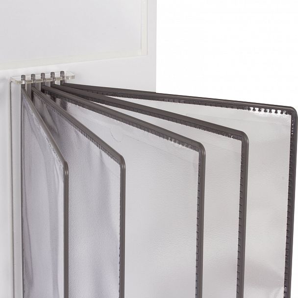 Доска-стенд "Информация" 50х75 см, 3 плоских кармана А4 + 5 демопанелей А4, ЭКОНОМ, BRAUBERG, 291010 - Вид 3