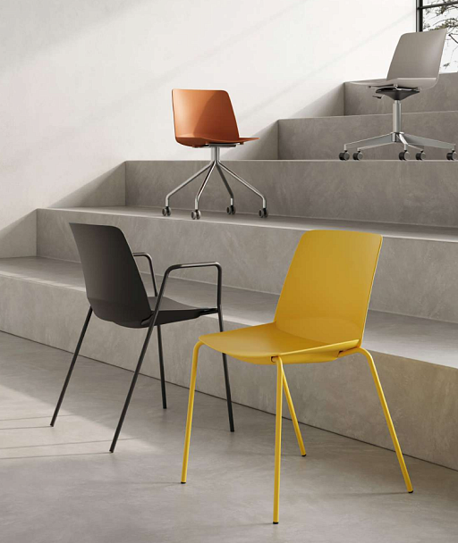 Стул Gemma каркас spoke base, серый - Вид 7