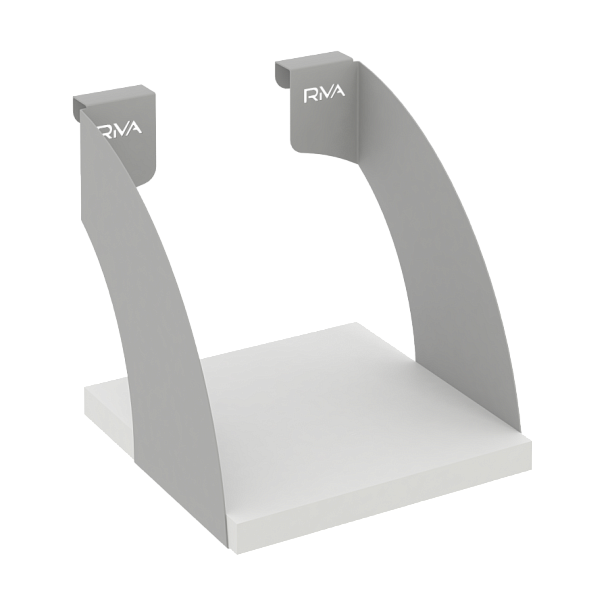 Навесные полки. Кронштейны+ЛДСП полка 200мм MAN-41-2 Белый бриллиант/Серый металл 200*220*200 - Вид 1