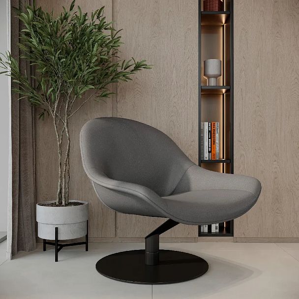 Лаунж кресло Zero Gravity с механизмом кручения, серый - Вид 4