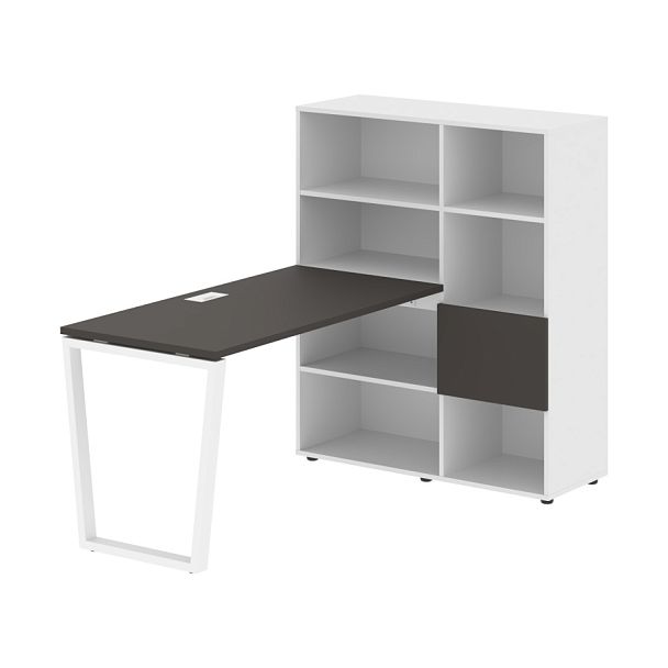 Стол-стеллаж EVRST 1113 Мокко/Белый/Белый 1790х1120х1355 EDIS - Вид 1