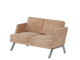 Aldo Диван двухместный ALD-02L Timless 020/Металл Серый 1430*875*890 - Фото предпросмотра